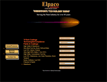 Tablet Screenshot of elpacocoatings.com